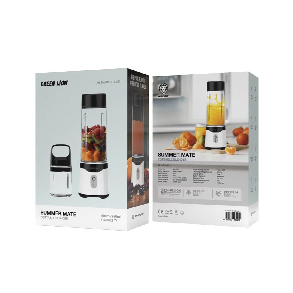 Green Lion Summer Mate 500/350ml qora blenderi O'zbekistonda