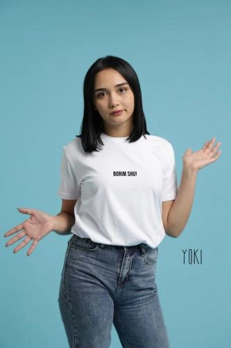 Футболка YOKI "Borim Shu" White в Узбекистане