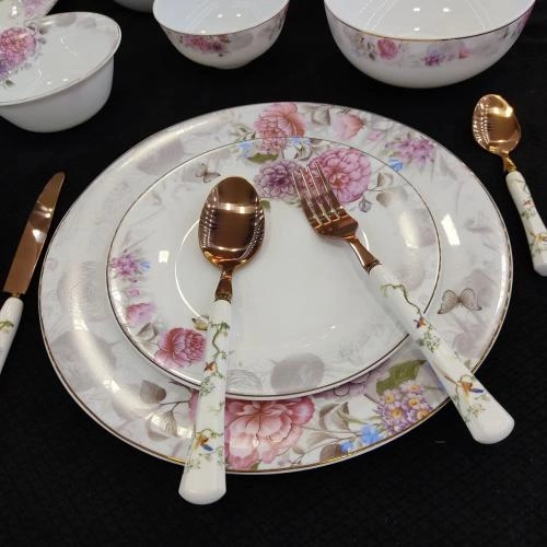 Столовый сервиз Lifesmile Пионы (64 пред., 6 персон) в Узбекистане