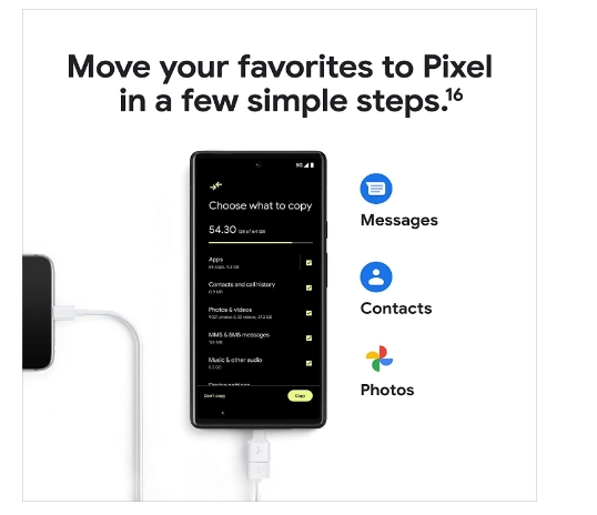 Google Pixel 6 8/256GB Qora Smartfoni xususiyatlar
