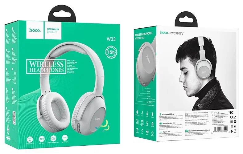 Hoco W33 kulrang simsiz quloqchini O'zbekistonda