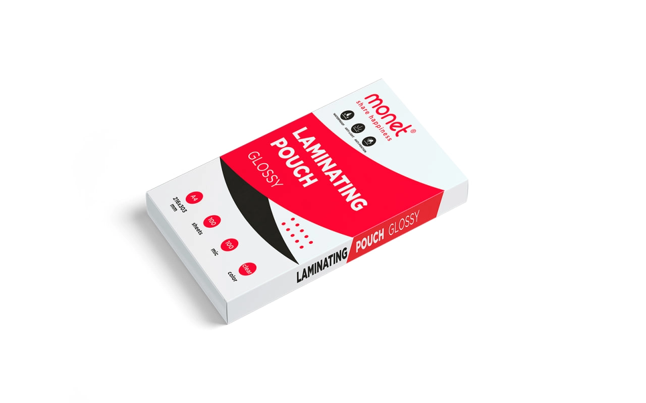 Пленка для ламинирования MONET 2LP003 А4, 100 микрон, 216*303 мм, 100шт в упаковке купить