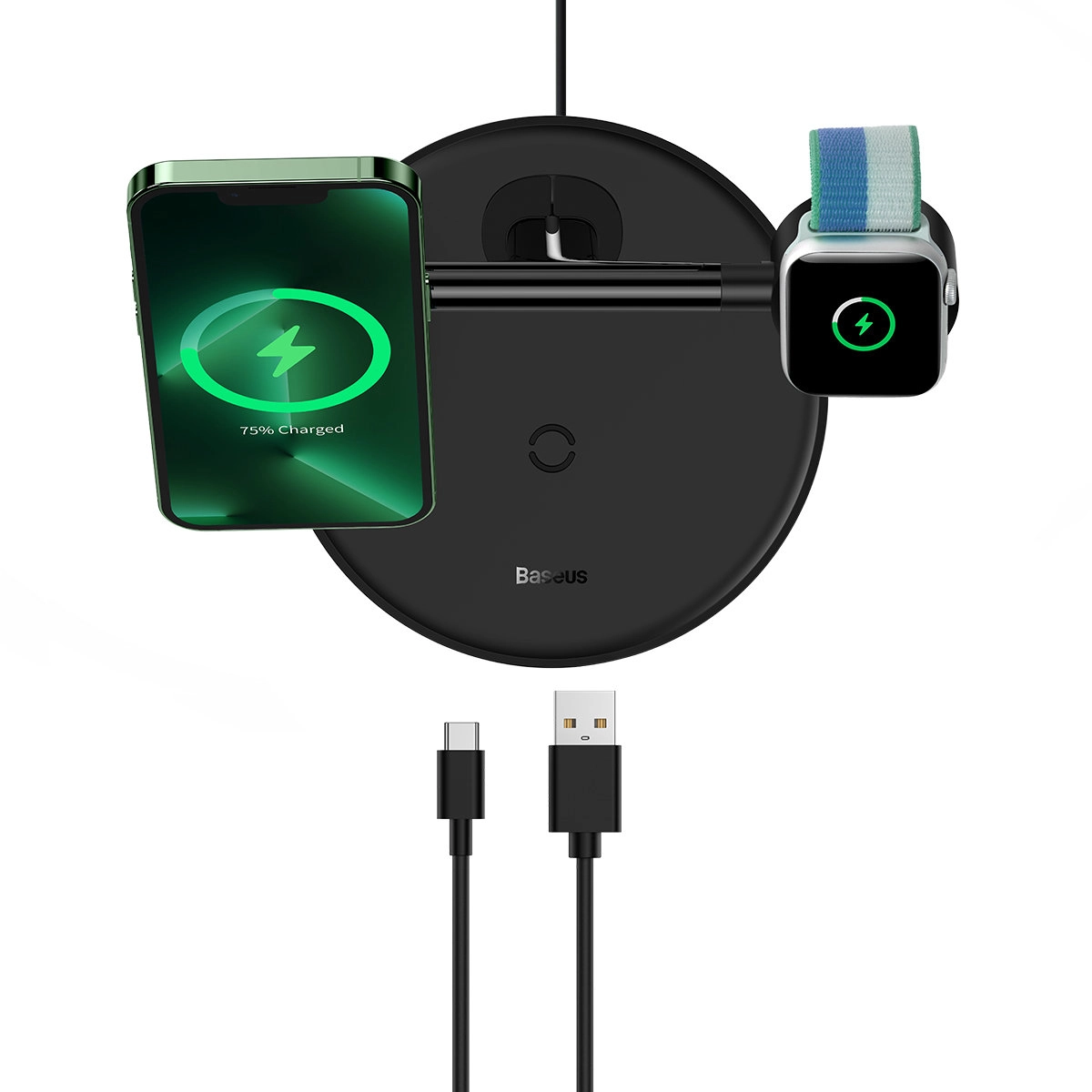 Baseus Swan WXTE000101 3/1 zaryadlovchi qurilmasi (iPhone, Apple Watch, AirPods uchun + 1m USB-C) - rasm №8 Baseus Swan WXTE000101 3/1 zaryadlovchi qurilmasi (iPhone, Apple Watch, AirPods uchun + 1m USB-C) yetkazib berish
