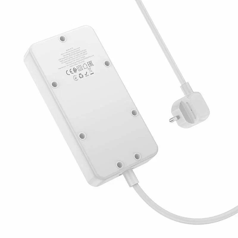 Сетевой фильтр Hoco AC7A DC17W+AC2500W, USB-C+3USB-A+3Socket 1.5м недорого