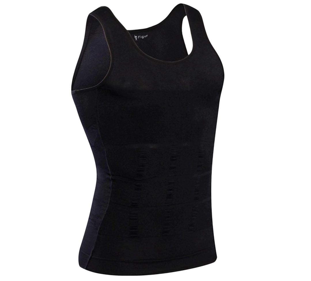 Figur qora ozg‘inlashtiruvchi erkaklar maykasi (XXXL) sotib olish