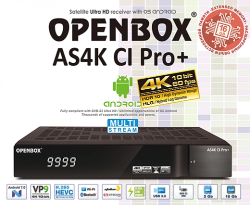 Спутниковый Android-ресивер Openbox AS4K CI Pro Plus купить
