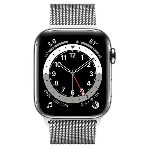Смарт часы Apple Watch Series 6 GPS + 4G 44mm Stainless Steel Case with Milanese Loop (Black) рассрочка