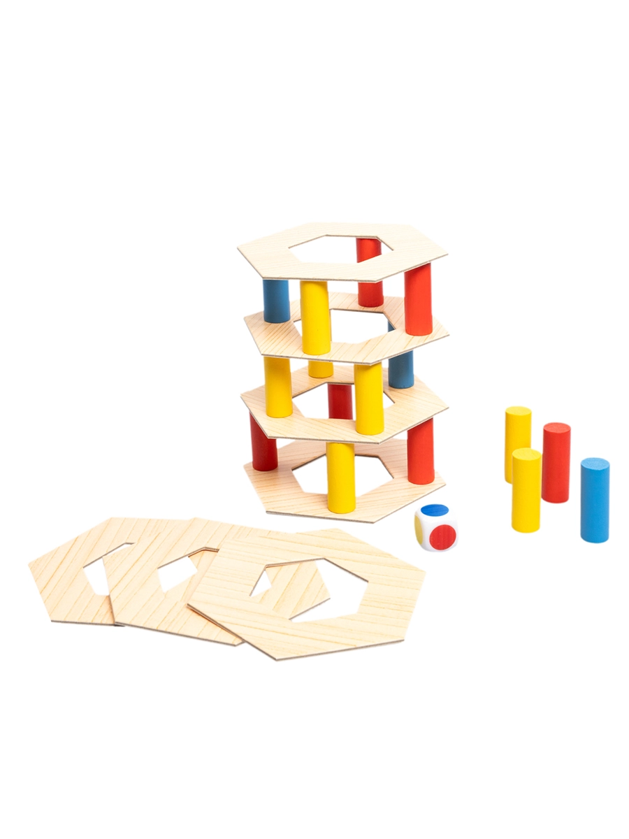 Игра настольная Сорви башню (цветная) в Узбекистане