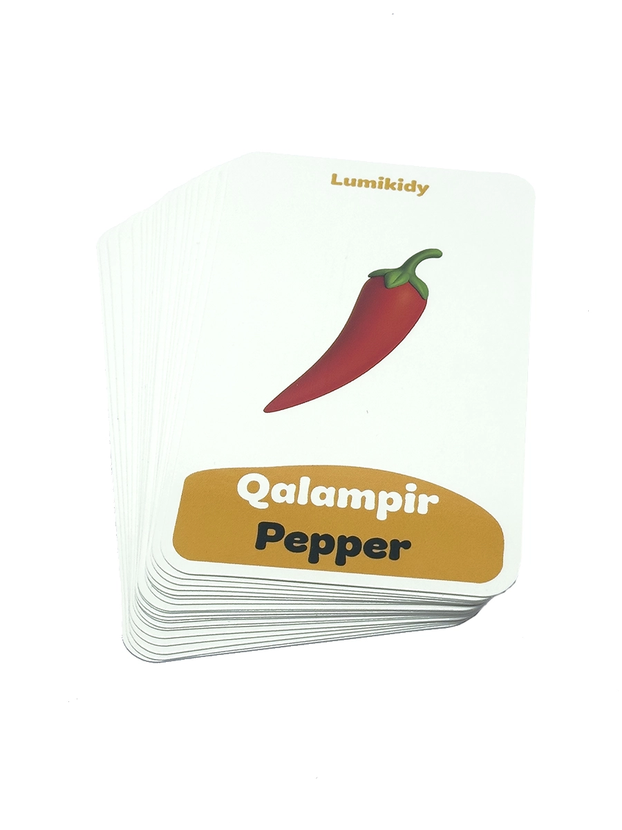 Bolalar rivojlanishi uchun kartochkalar: Sabzavotlar- Vegetables (ingliz tilida) narxi