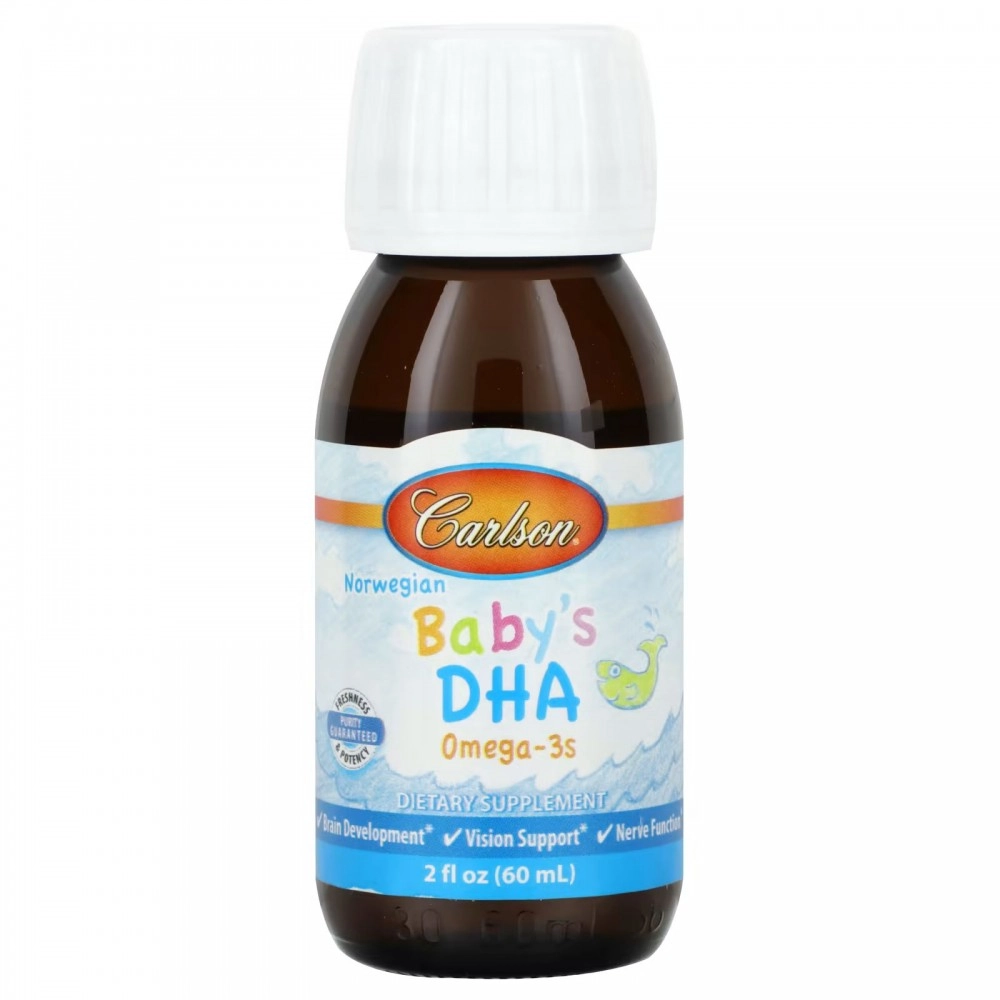 Carlson, Baby's DHA, 1 100 мг Омега-3 с витамином D3, 2 жидких унции (60 мл) (18600) - фото №4 Carlson, Baby's DHA, 1 100 мг Омега-3 с витамином D3, 2 жидких унции (60 мл) (18600) в Узбекистане