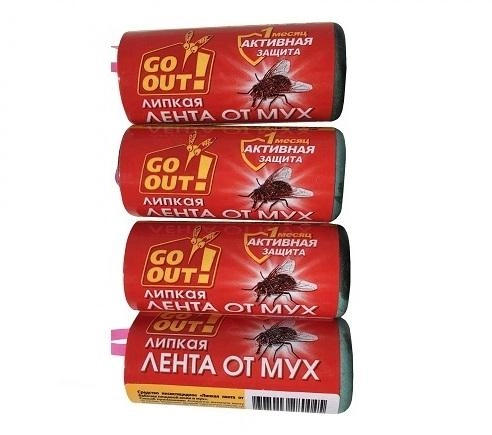 Липкая лента от мух Go Out (4 шт) купить