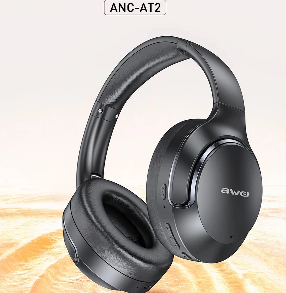 Беспроводные наушники Awei AT2 ANC черные недорого