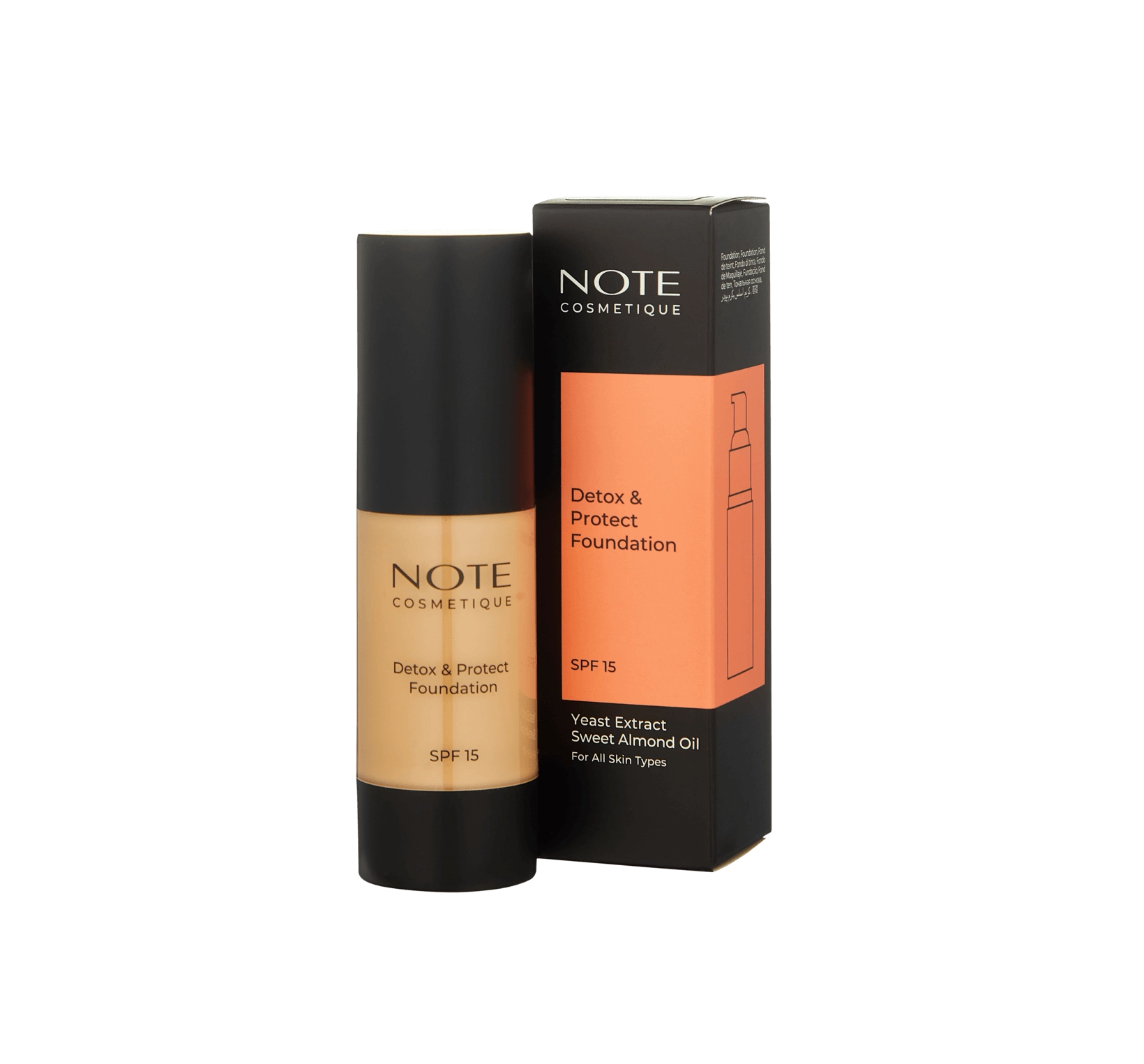 Тональный крем  NOTE DETOX AND PROTECT FOUNDATION 121 SPF15 (30 ml) купить