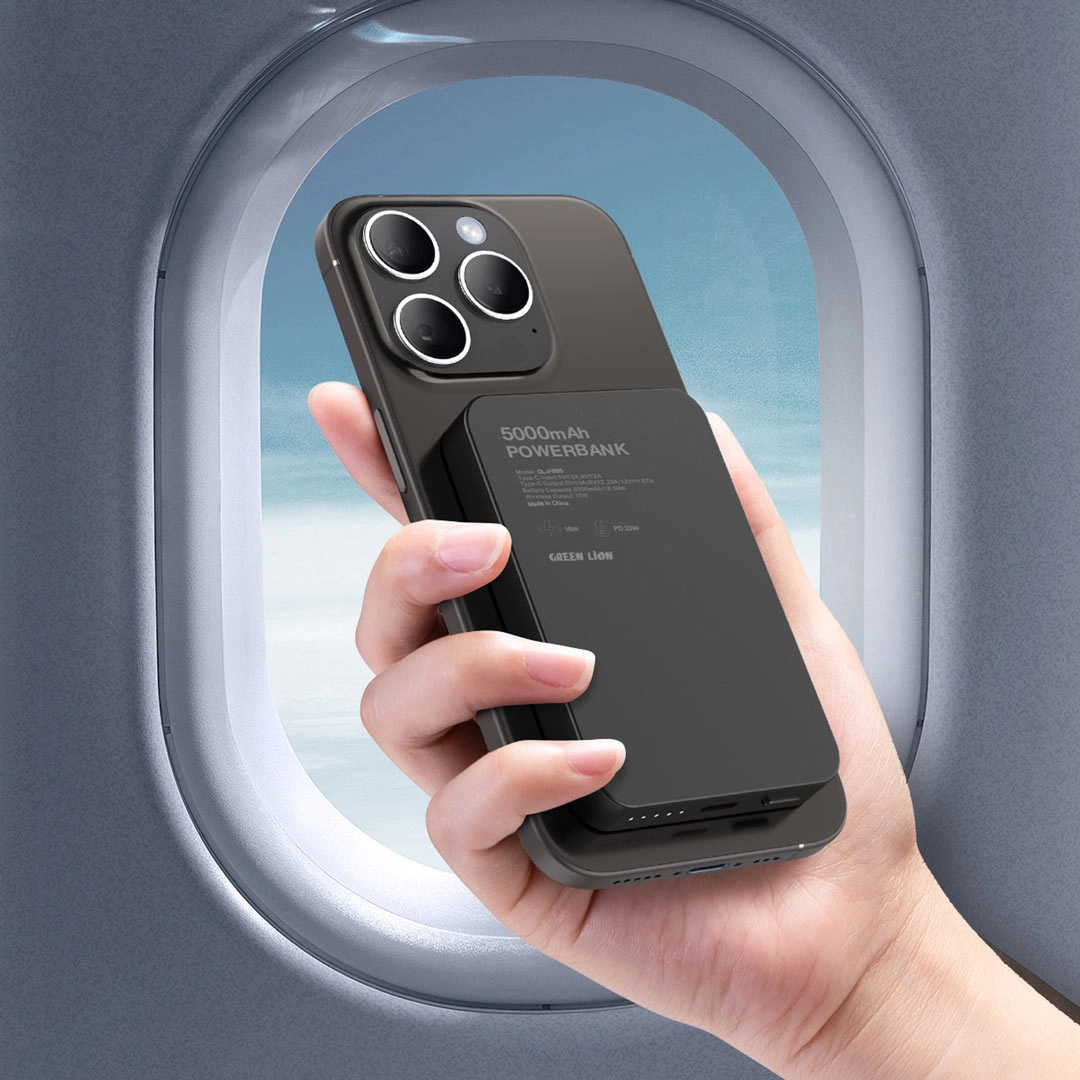 Портативный аккумулятор Green Lion Magsafe GL-MAG 5 5000mAh черный недорого