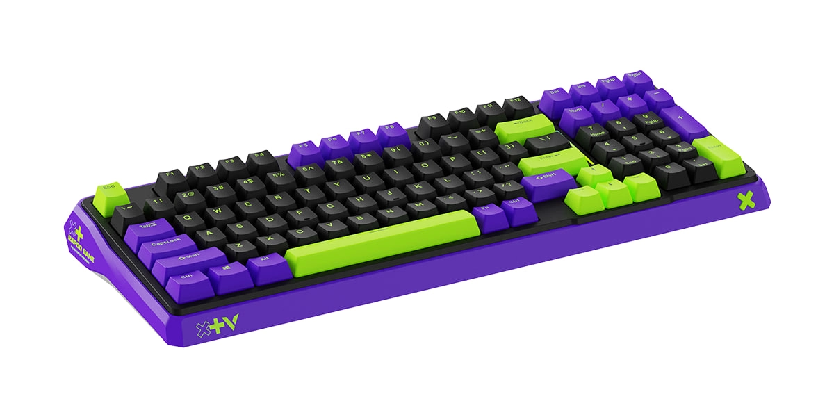 Rapoo ESK750-98 Black Purple Green klaviaturasi arzon