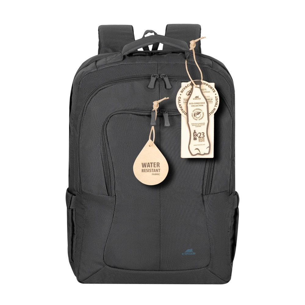 RIVACASE 8460 ECO Bulker 17,3" qora ryukzak (4260403570012) rasm bilan