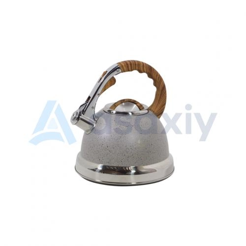 Чайник со свистком 3 л. от Life Smile (стальной, чёрный, серый) недорого