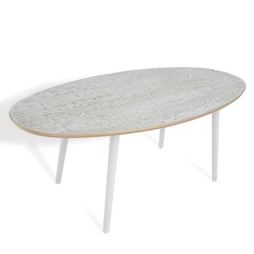 Стол журнальный шпонированный овальный купить