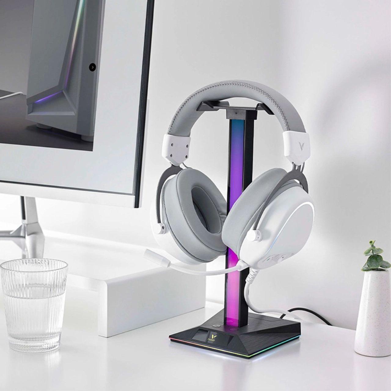 Подставка для гарнитуры Rapoo VH10 RGB - фото №3 Подставка для гарнитуры Rapoo VH10 RGB недорого