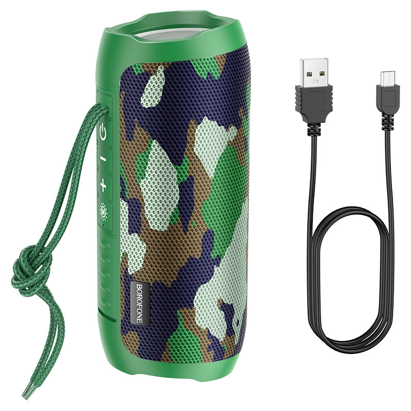 Беспроводная Bluetooth колонка Borofone BR21 зеленый - фото №3 Беспроводная Bluetooth колонка Borofone BR21 зеленый недорого