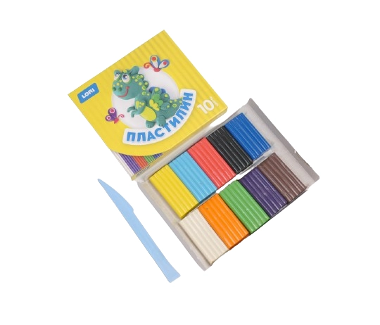 Lori plastilini 10 rangli — yumshoq va yorqin bo‘yoqlar to‘plami arzon