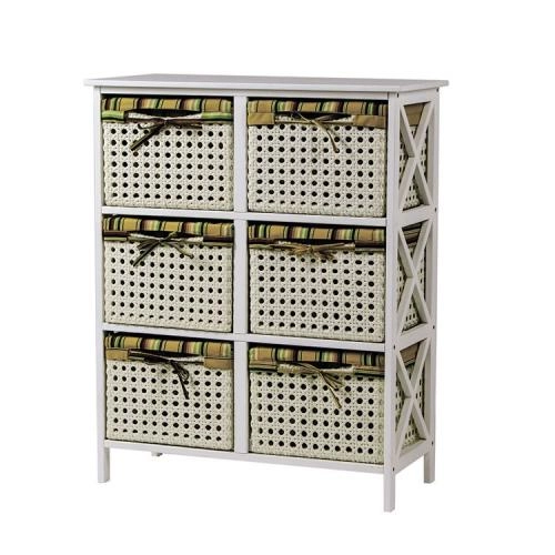 ЭТАЖЕРКА INTERO6 с 6 плетенными корзинами недорого