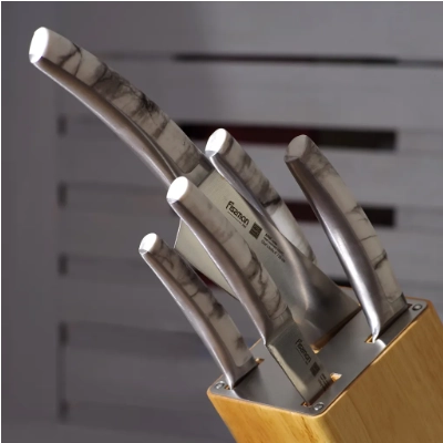 FISSMAN 2692 yog‘och podstavkali pichoqlar to‘plami, 6 ta buyum arzon