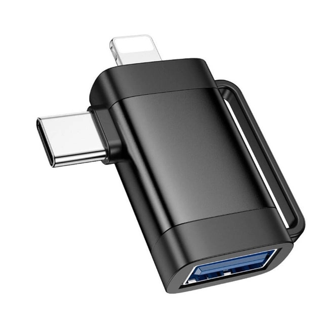 Переходник Hoco UA31F Type-C на USB черный купить