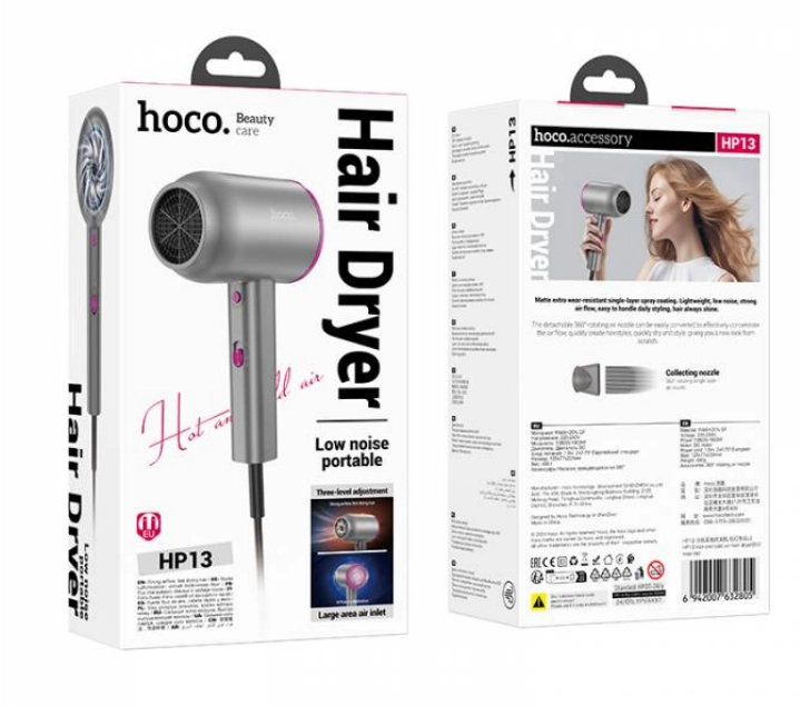 Фен Hoco HP13 серый в Узбекистане