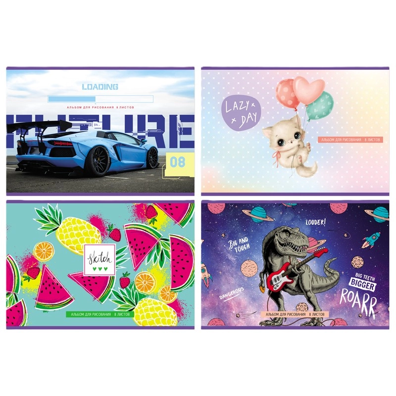 Rasm albomi, 8 varaq, A4 formatda, BG "Mix. Universal" (1 dona), (АР4ск8 10966) sotib olish