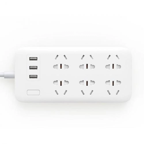Xiaomi Mi Power Strip 6 (6 rozetkali, 1.8 m, 3 USB) White udliniteli - rasm №2 Xiaomi Mi Power Strip 6 (6 rozetkali, 1.8 m, 3 USB) White udliniteli sotib olish