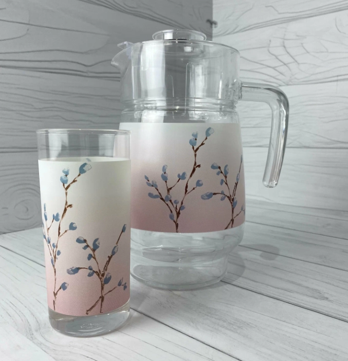 Luminarc Carina Hana Rose 46 ta element Stol servisi (V4605) arzon