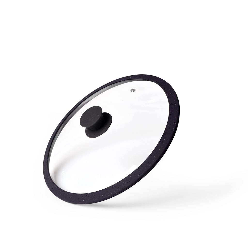 Крышка ARCADES 20 см с "мраморным" ободком, Чёрный купить