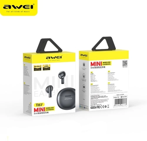 Awei T87 Mini simsiz quloqchini qora arzon