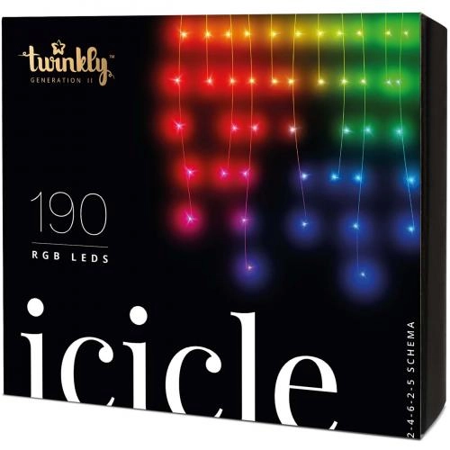 Умная гирлянда Twinkly Icicle Gen II RGB 190 (5m) в Узбекистане