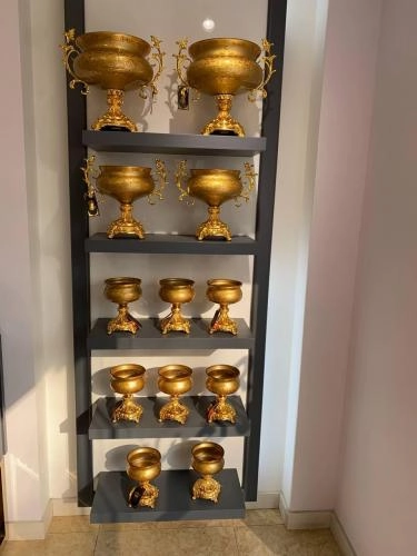 Набор фруктовниц и конфетниц QUEEN 12 предметов (blue, black, red, gold) купить