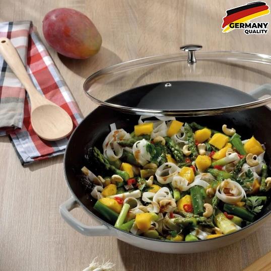 KELA Calido Chug‘un Wok Skovorodka, 36 sm, 4,0 l, Kulrang 12610 O'zbekistonda