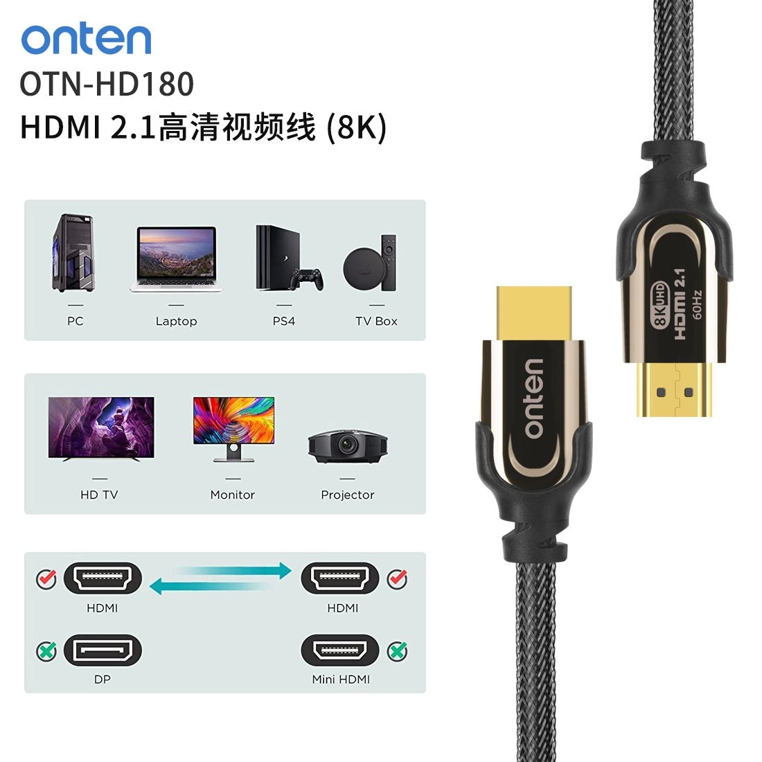 Кабель HDMI Onten 3м онлайн