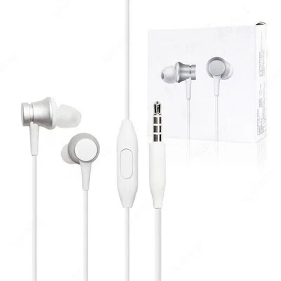 Xiaomi Mi in-ear headphones basic silver simli quloqchinlari arzon