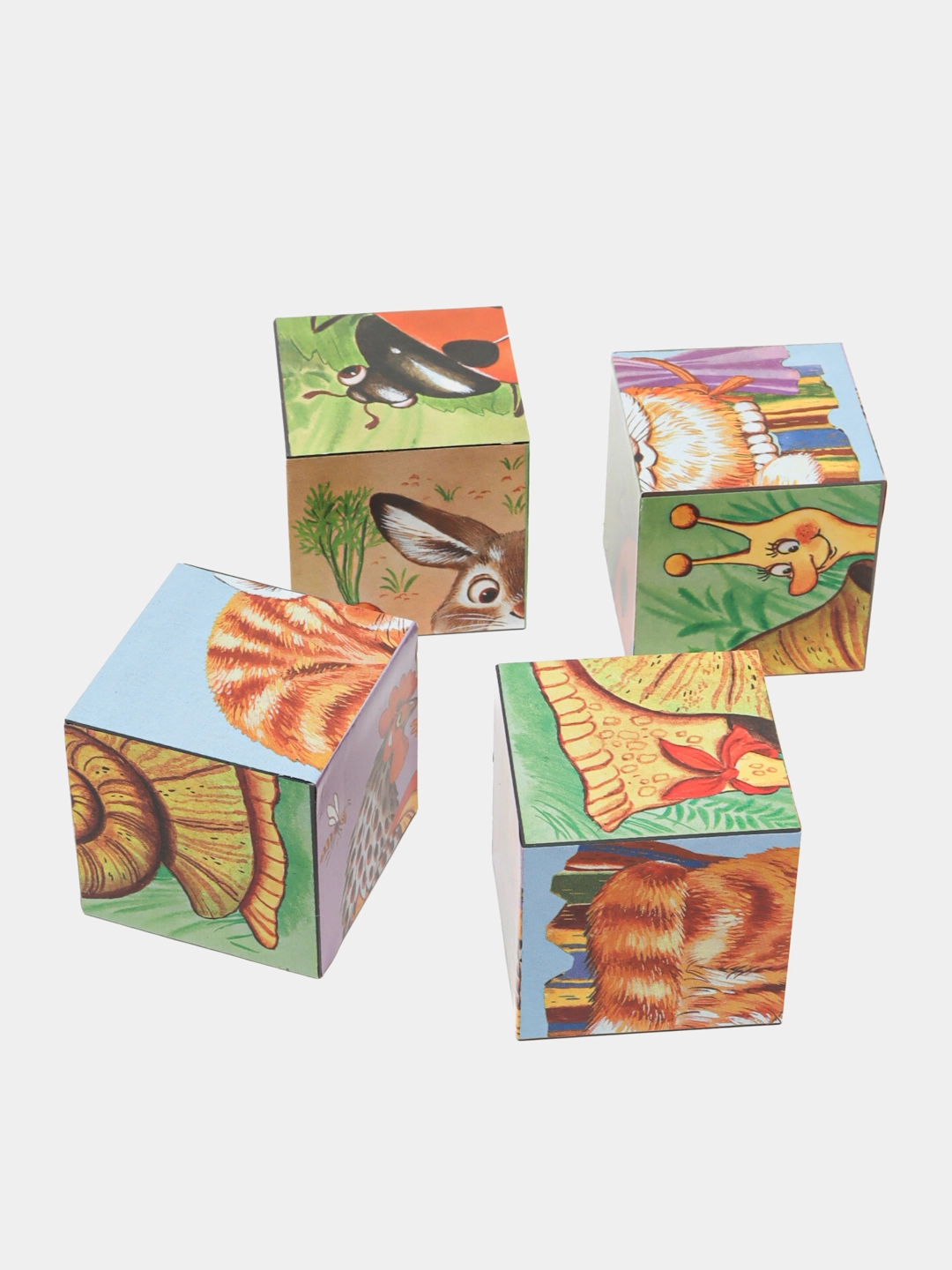 Rivojlantiruvchi to&lsquo;plam &ldquo;Потешки&rdquo; (Kubiklar + kitobcha) arzon