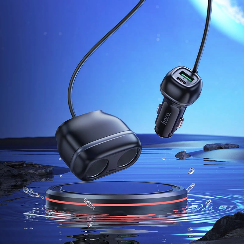 Автомобильное зарядное устройство Hoco Z59 Rank 240W Car Charger - черный доставка