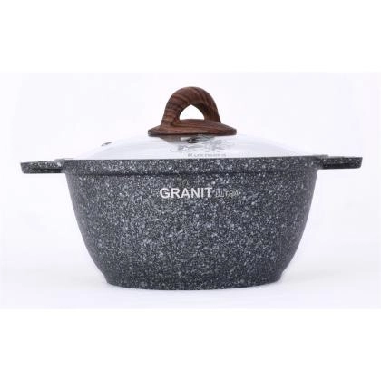 "Granit ultra" turkumidan 3l Kukmara kastryuli (Original, Blue) O'zbekistonda