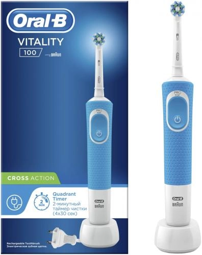 Электрическая зубная щетка Oral-B  100 3D синий недорого