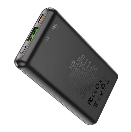 Power bank Hoco Q7 10000mAh qora tashqi akkumulyatori O'zbekistonda