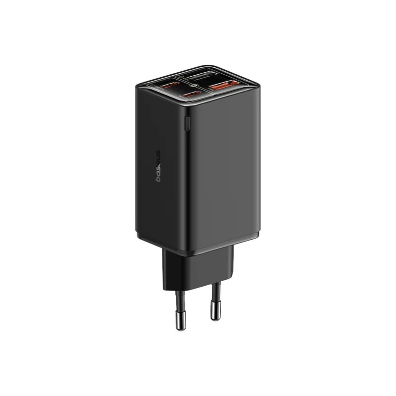 Baseus Gan6 Pro 65W Black USB(2x) Type-C(2x) zaryadlash qurilmasi - rasm №2 Baseus Gan6 Pro 65W Black USB(2x) Type-C(2x) zaryadlash qurilmasi sotib olish