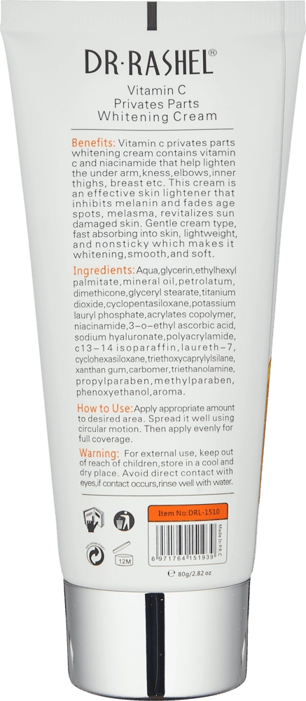 ОТБЕЛИВАЮЩИЙ КРЕМ ДЛЯ ИНТИМНЫХ МЕСТ С ВИТАМИНОМ С DR.RASHEL 80ML недорого