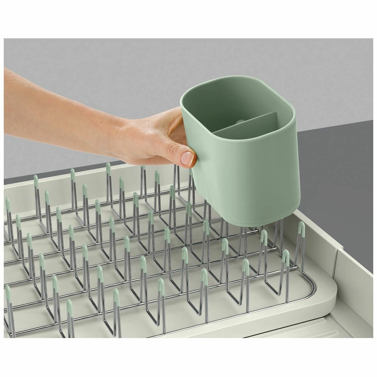 Сушилка для посуды Joseph Joseph Extend Dish Rack Light Stone/Sage 851652 купить