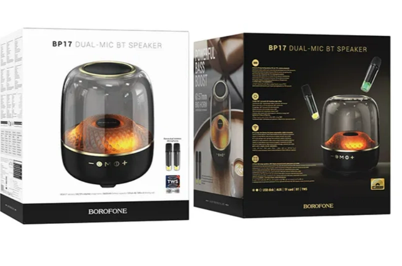 Borofone BP17 qora portativ kolonkasi + mikrofon onlayn