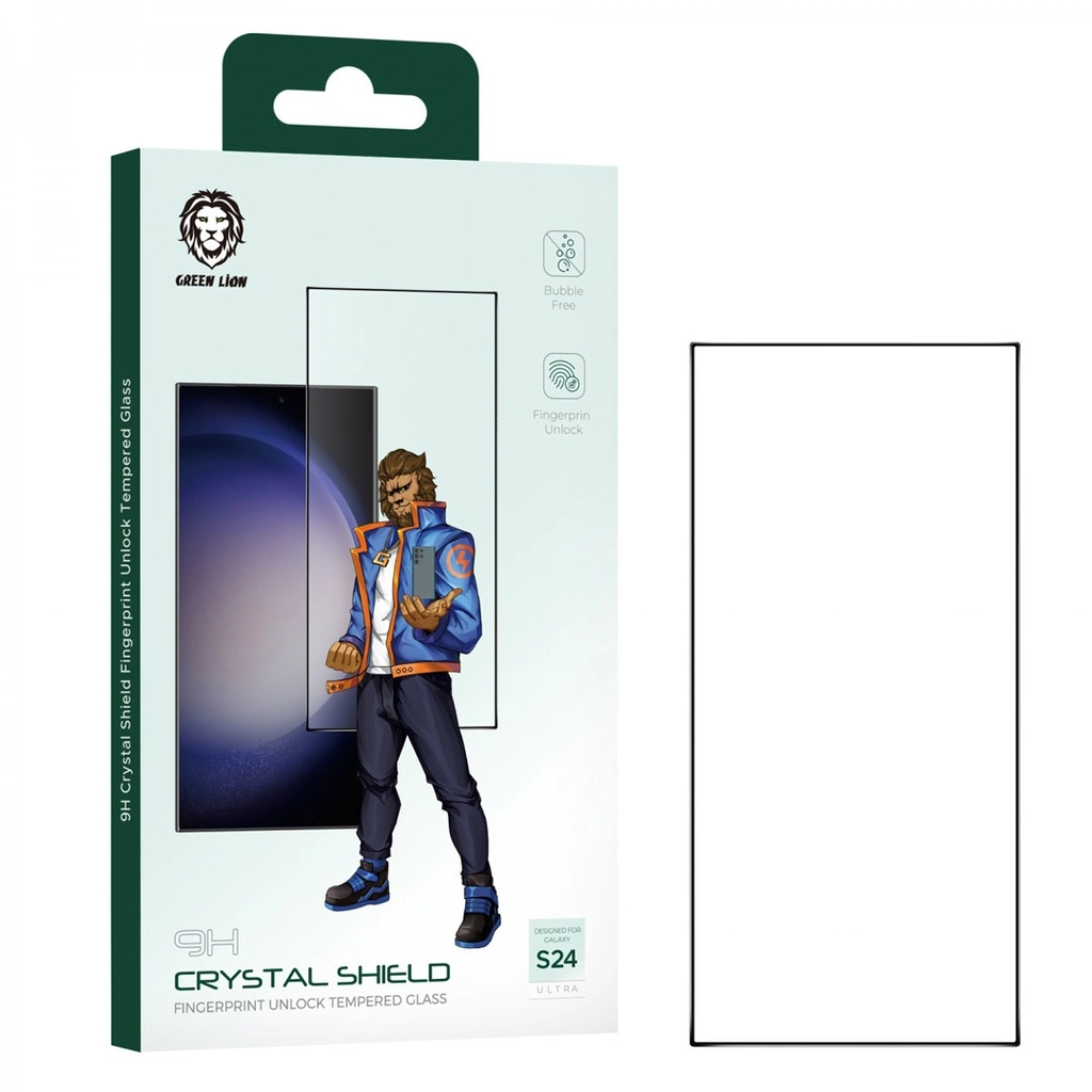Защитное стекло Green Lion 9H Crystal shield для Samsung Galaxy S24 Ultra в Узбекистане