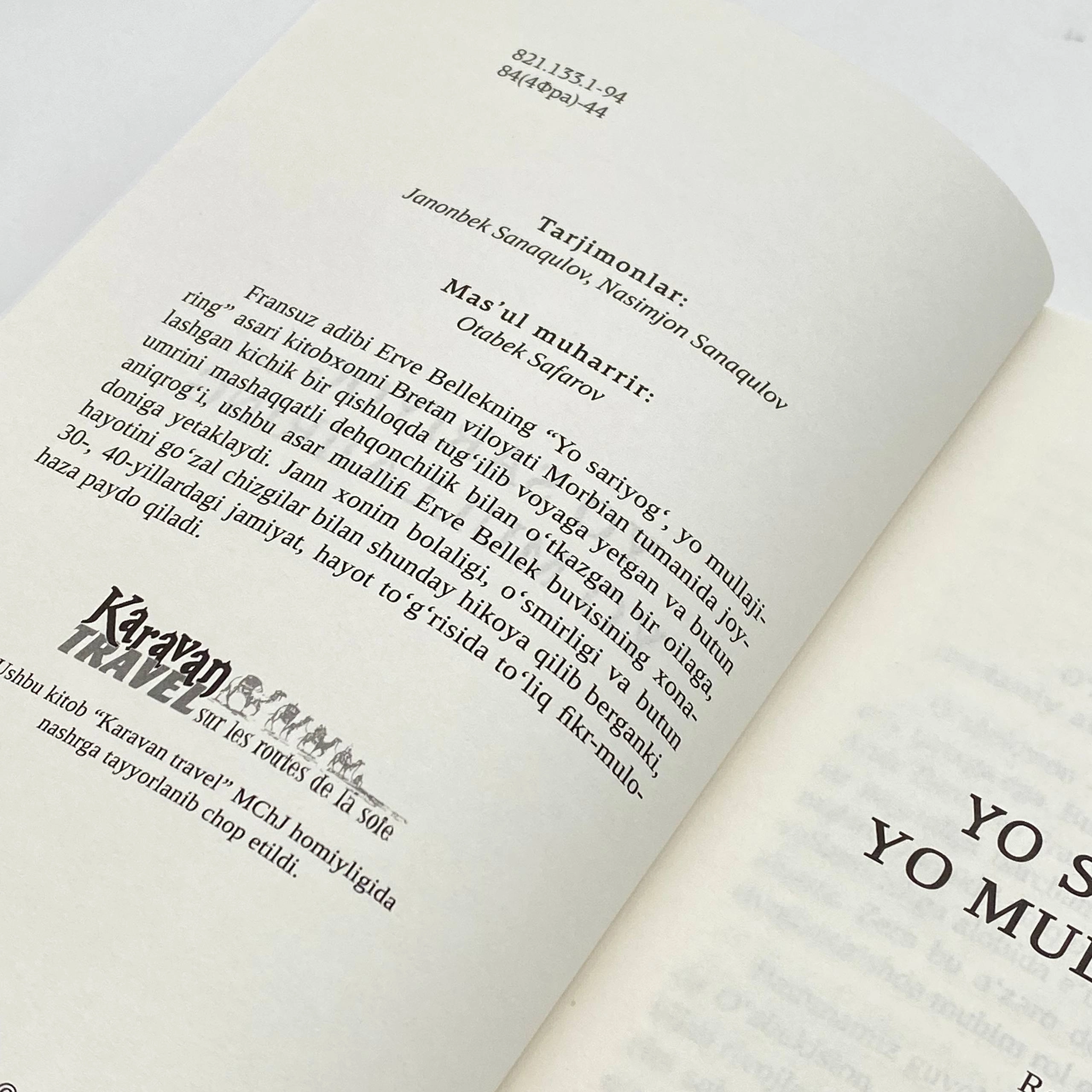 Erve Bellek: Yo sariyog', yo mullajiring O'zbekistonda